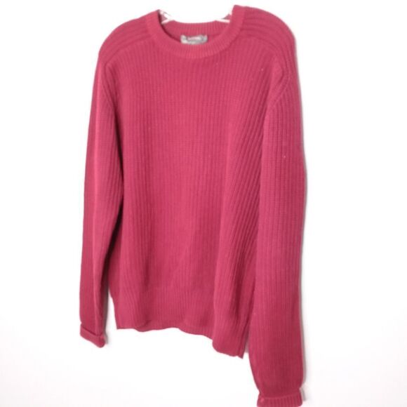 Lord & Taylor men's size small burgundy sweater - Picture 2 of 5